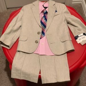 Khaki suit - size 2T- just in time for spring